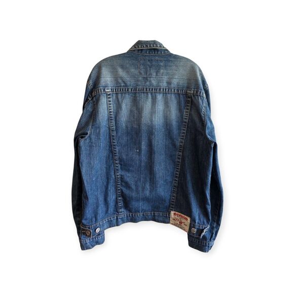 True Religion World Tour Trucker Jacket Denim Size 2XL - Picture 2 of 7